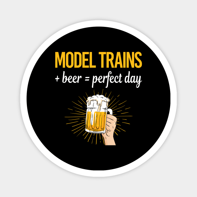 Beer Perfect Day Model Train Trains Railroad Railway Magnet by relativeshrimp